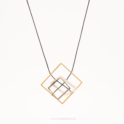 Geometric Cube Greek Necklace - Maral Kunst Jewelry