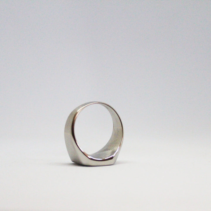 Cube Matt Steel Ring - Maral Kunst Jewelry