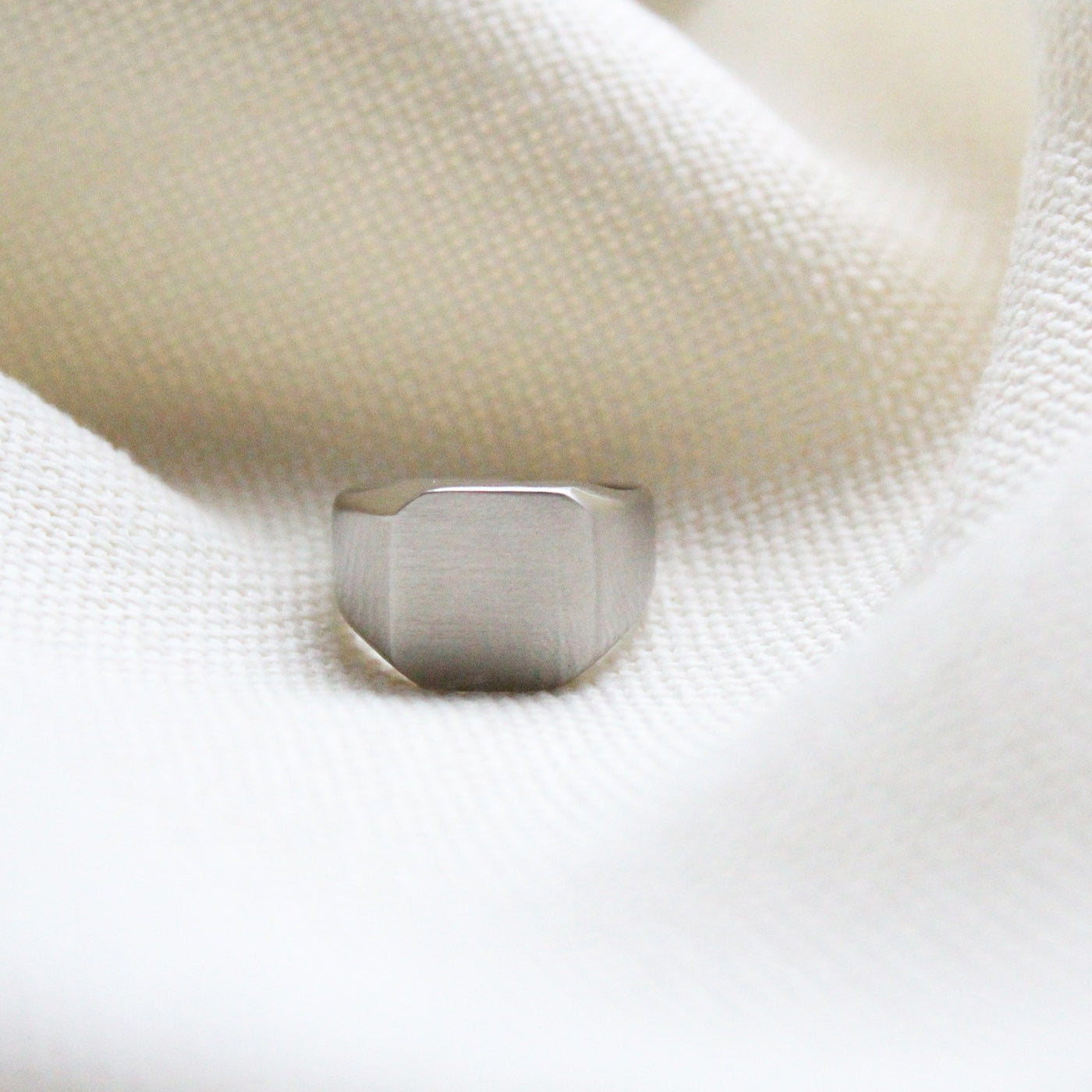 Cube Matt Steel Ring - Maral Kunst Jewelry