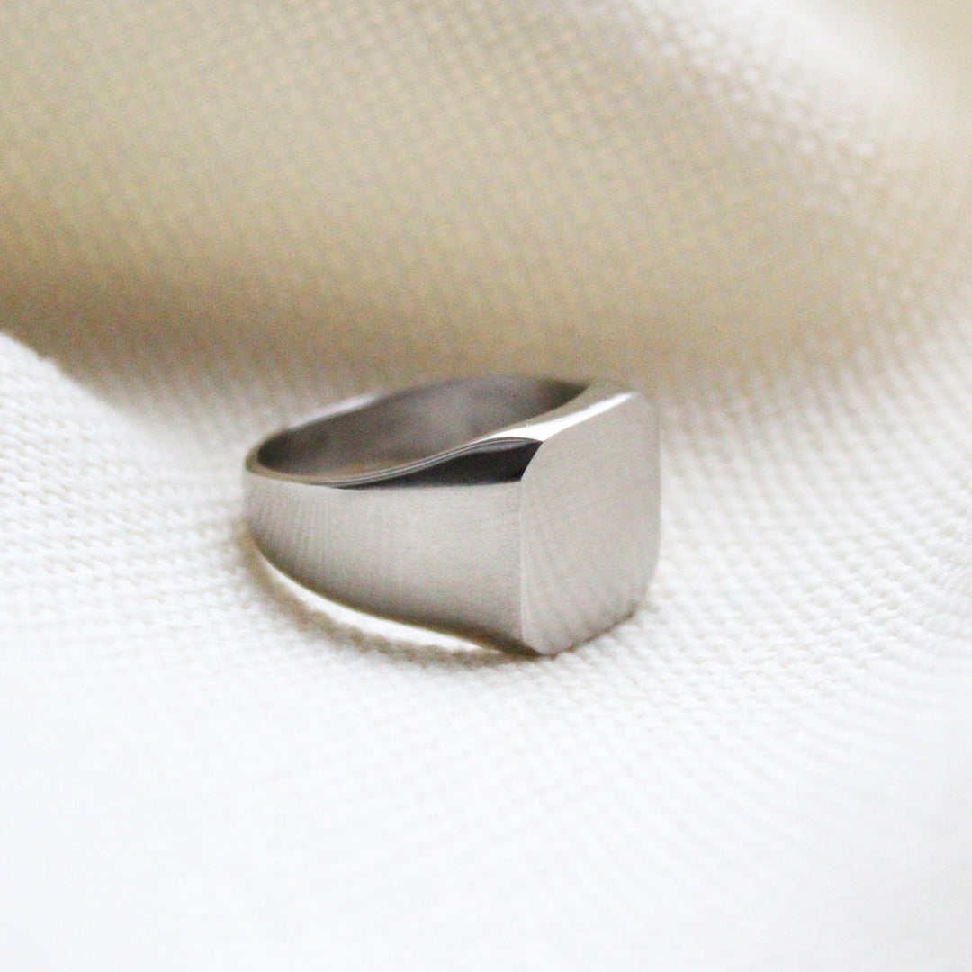 Cube Matt Steel Ring - Maral Kunst Jewelry