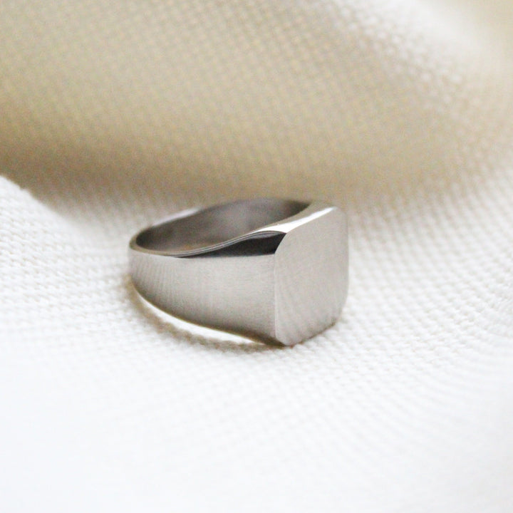 Cube Matt Steel Ring - Maral Kunst Jewelry