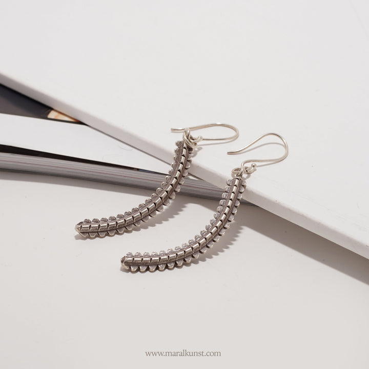 Curve silver earrings - Maral Kunst Jewelry