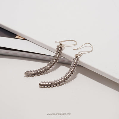 Curve silver earrings - Maral Kunst Jewelry