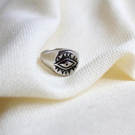 Dainty Golden Evil Eye Ring - Maral Kunst Jewelry