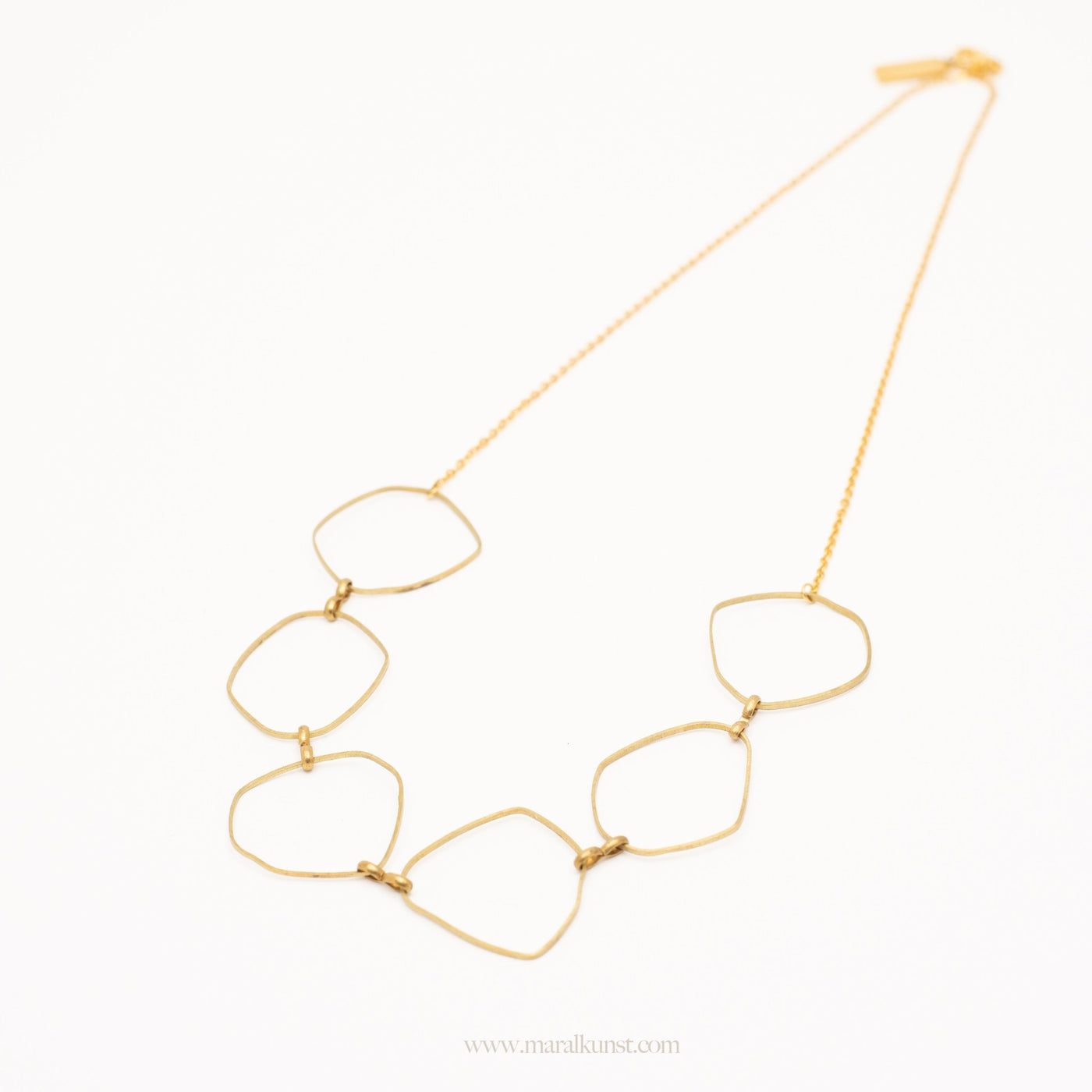 Deformed brass steel chain - Maral Kunst Jewelry