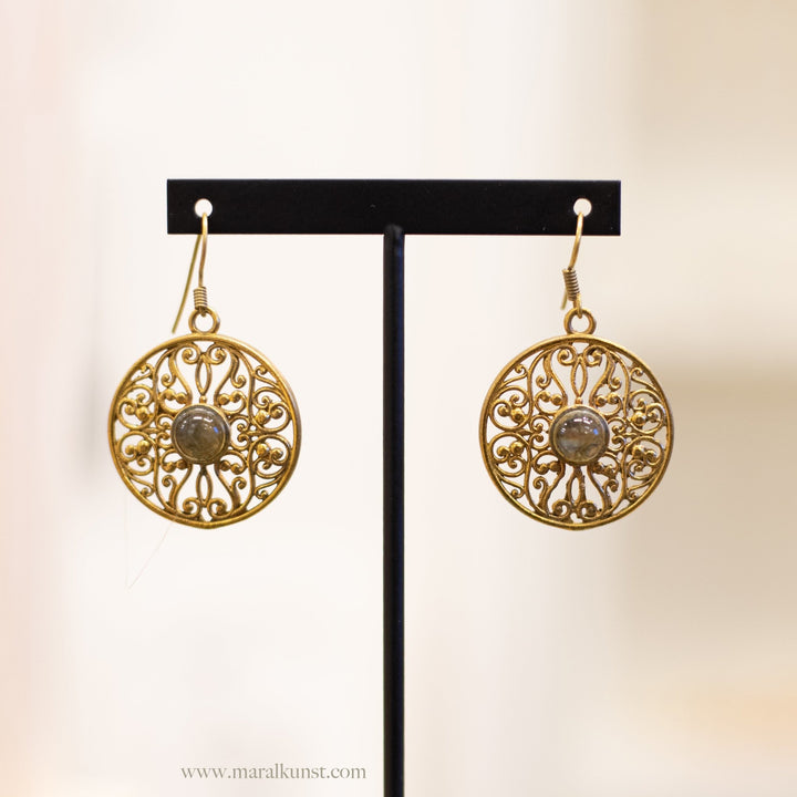 Delicate Brass drop earrings - Maral Kunst Jewelry