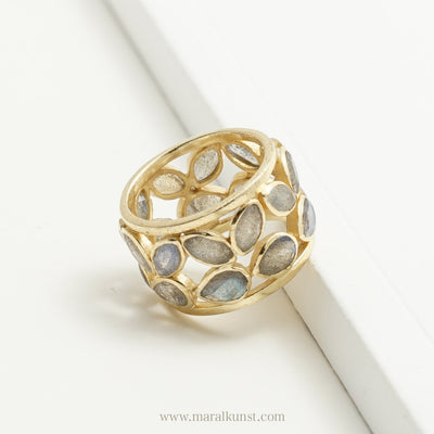 Delicate gold plated silver ring - Maral Kunst Jewelry