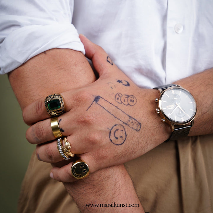 Dot Chain Ring - Maral Kunst Jewelry