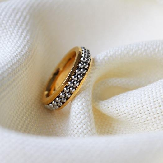 Dot Chain Ring - Maral Kunst Jewelry