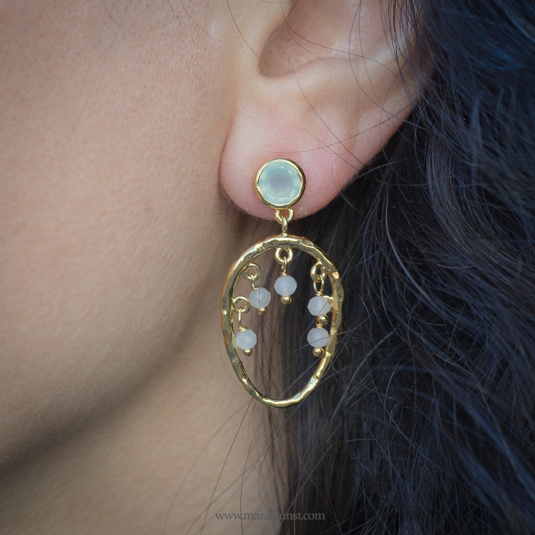Parisian Aqua Drop Earrings