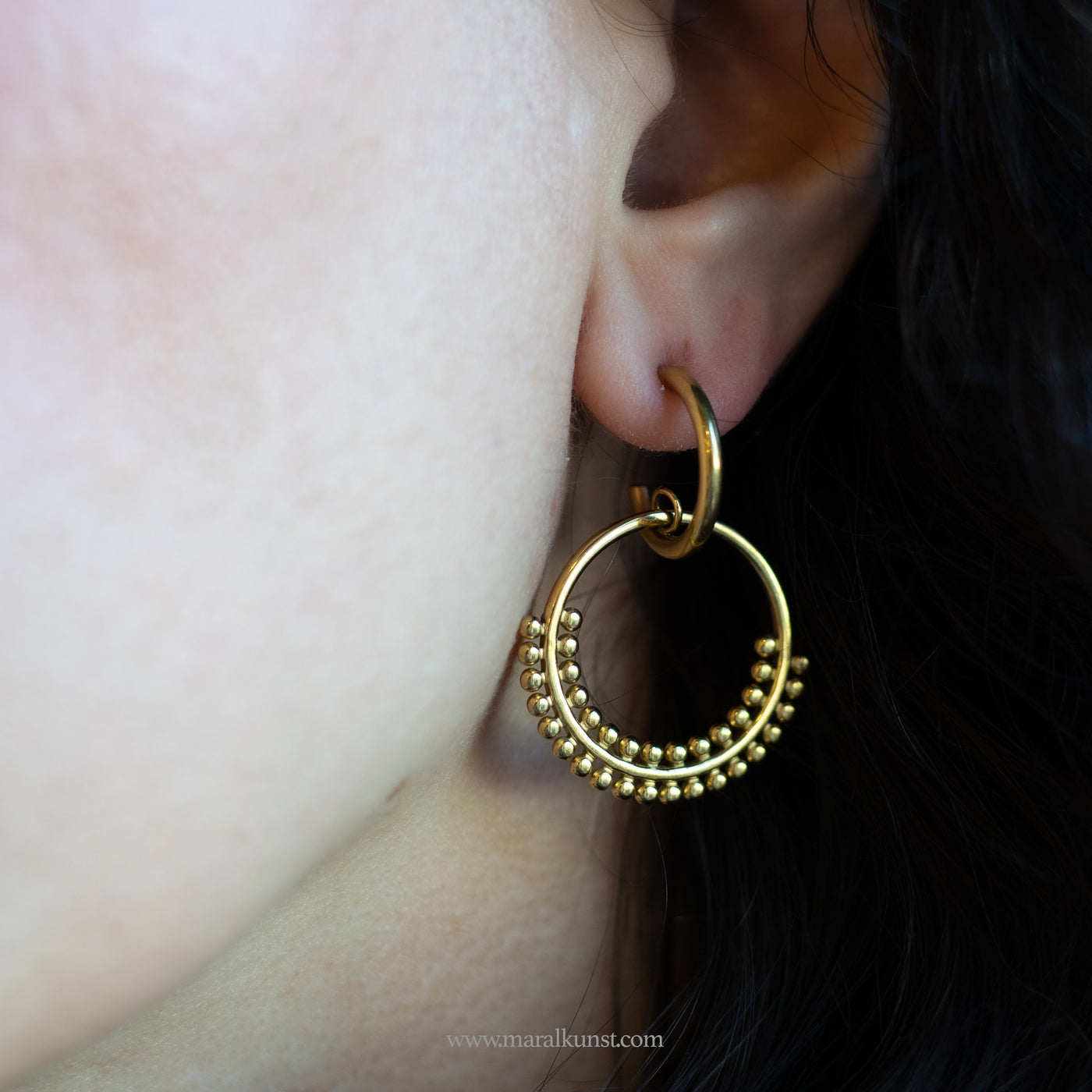Friendship circle earrings