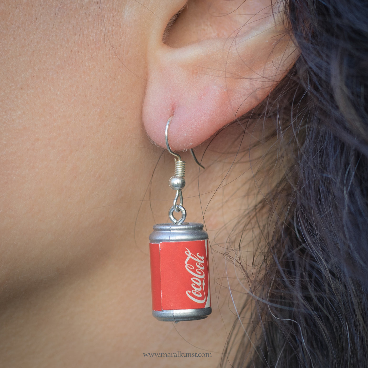 Coca cola earrings