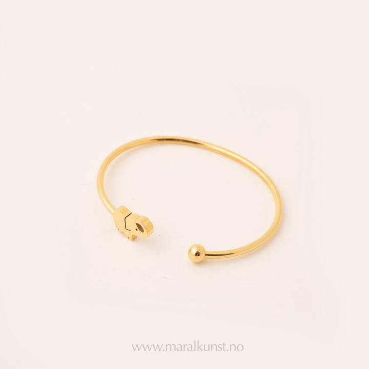 Elephant Gold Cuff Bracelet - Maral Kunst Jewelry