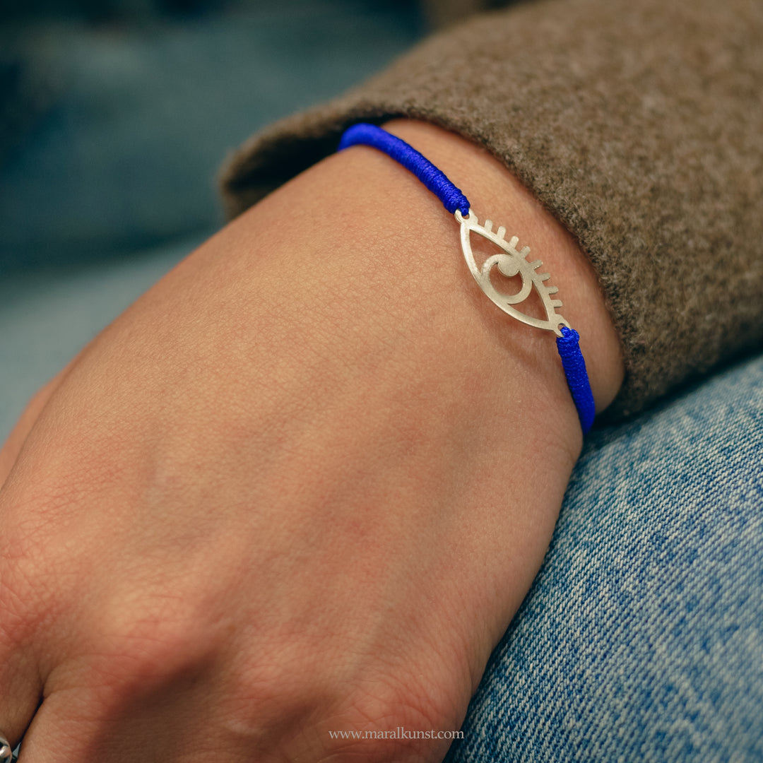 Iranian handmade Evil Eye 925 Silver Bracelet