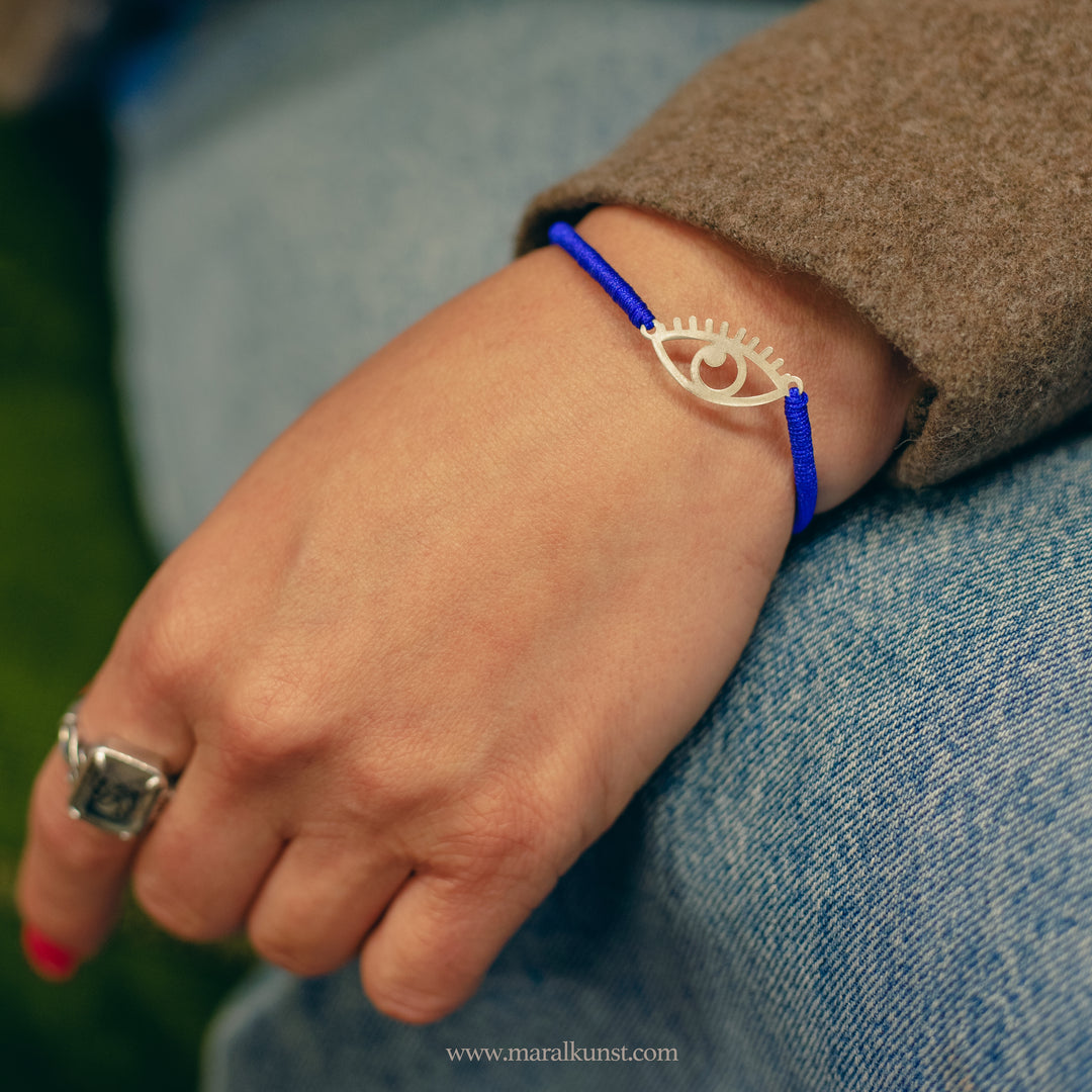 Iranian handmade Evil Eye 925 Silver Bracelet
