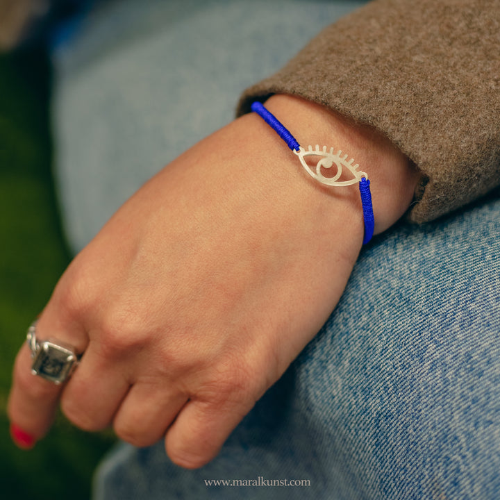 Iranian handmade Evil Eye 925 Silver Bracelet