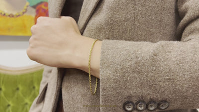 Rope Chain goldplated stainlessteel bracelet