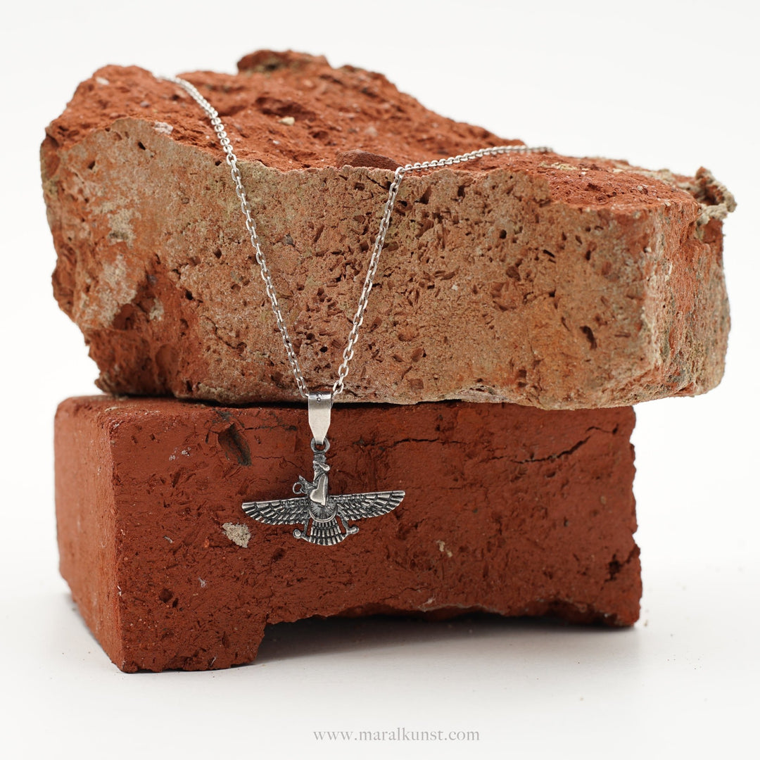 Faravahar Silver Necklace - Maral Kunst Jewelry