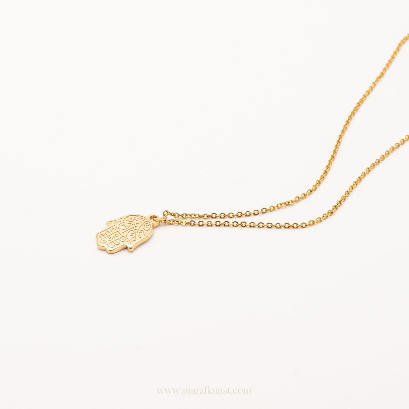 Hand of Fatima Gold Necklace - Maral Kunst Jewelry