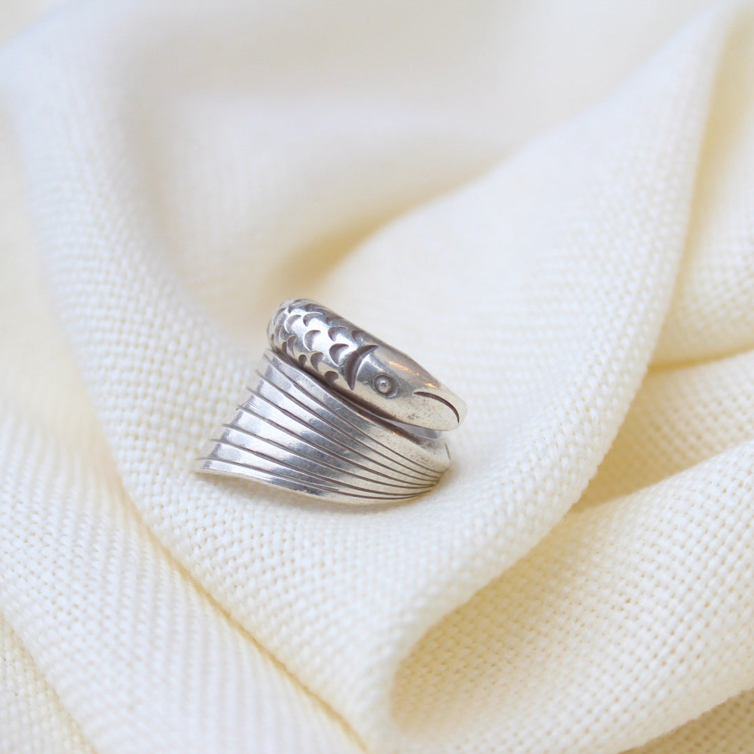 Fish Sterling Handmade Silver Ring - Maral Kunst Jewelry