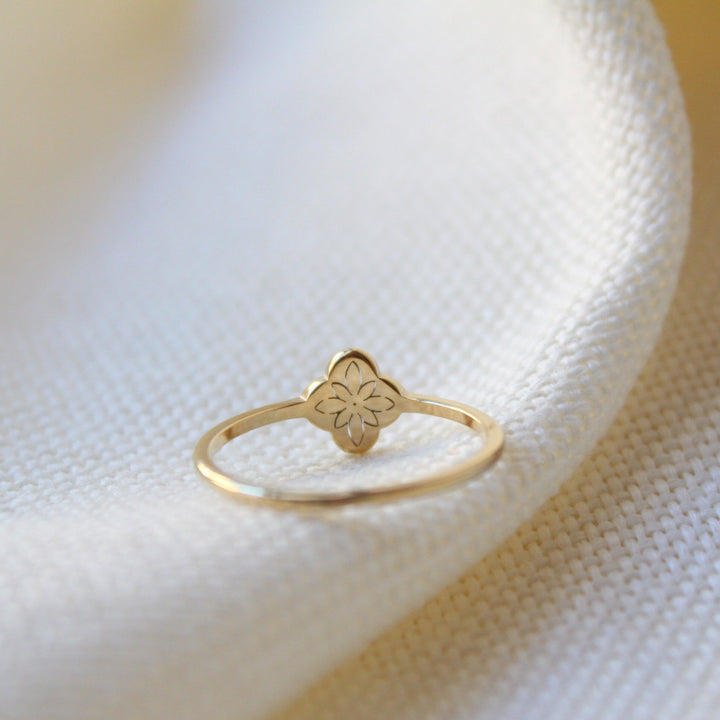 Flower Gold Plated Ring - Maral Kunst Jewelry