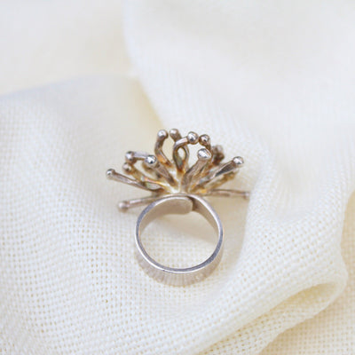 Vintage Flower Silver Ring - Maral Kunst Jewelry