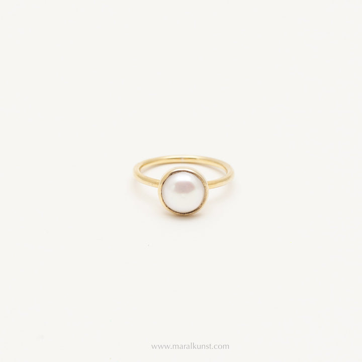Freshwater Pearl Ring in Gold - Maral Kunst Jewelry