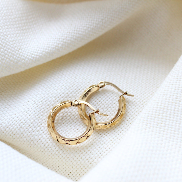 Geometric Silver Hoop Earrings - Maral Kunst Jewelry