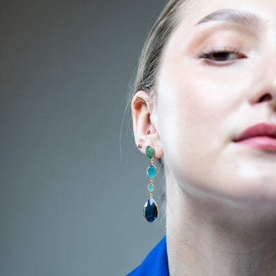 Gemstone Drop Earrings - Maral Kunst Jewelry
