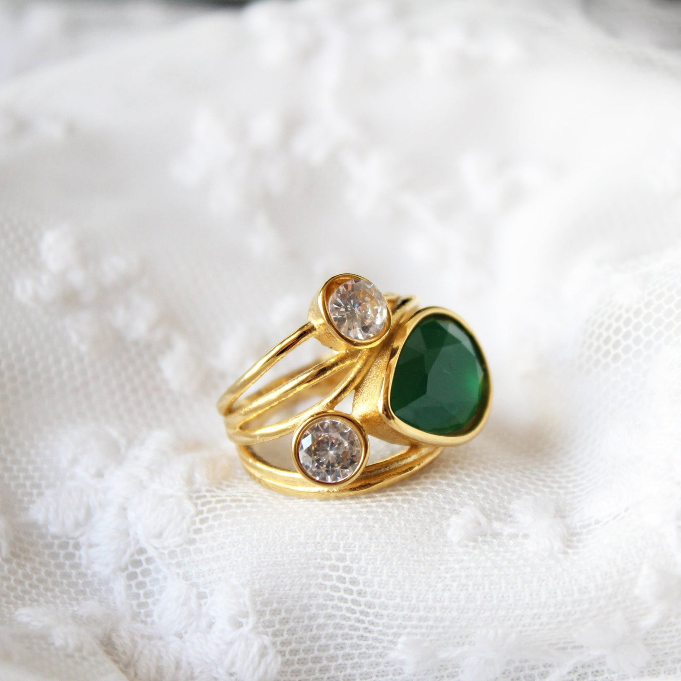 Real Emerald Stone Rings Dark Green Mens Emerald Ring - Etsy Denmark