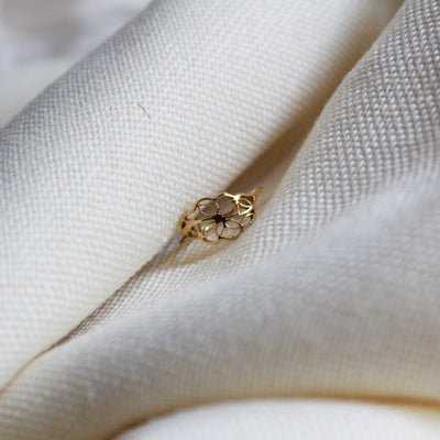 Gold Plated Ring (Flower) - Maral Kunst Jewelry