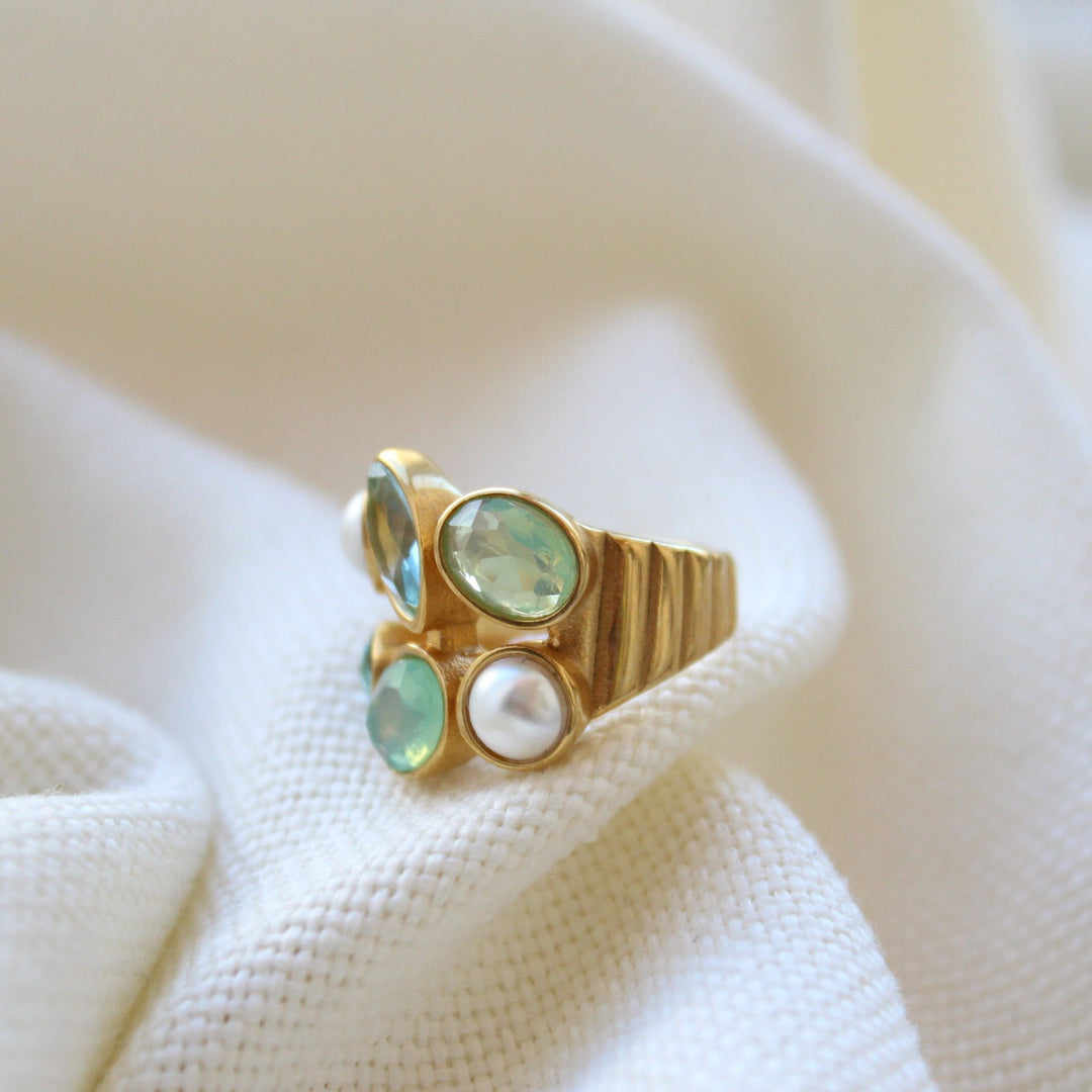 Colorful Pearl Gemstone Ring - Maral Kunst Jewelry