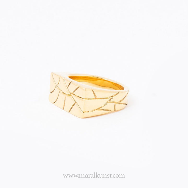 Mara premium Pattern pvd stainless steel Ring