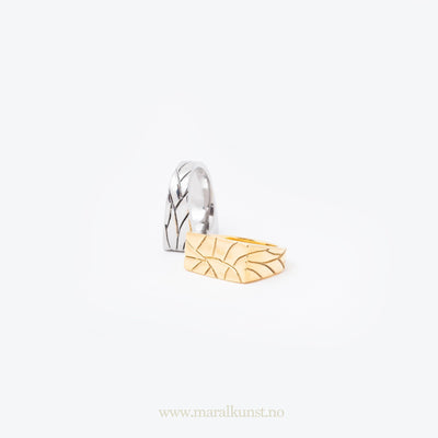 Gold Eternity Texture Pattern Ring - Maral Kunst Jewelry