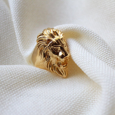 Roaring Lion Head Ring - Maral Kunst Jewelry