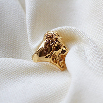 Roaring Lion Head Ring - Maral Kunst Jewelry
