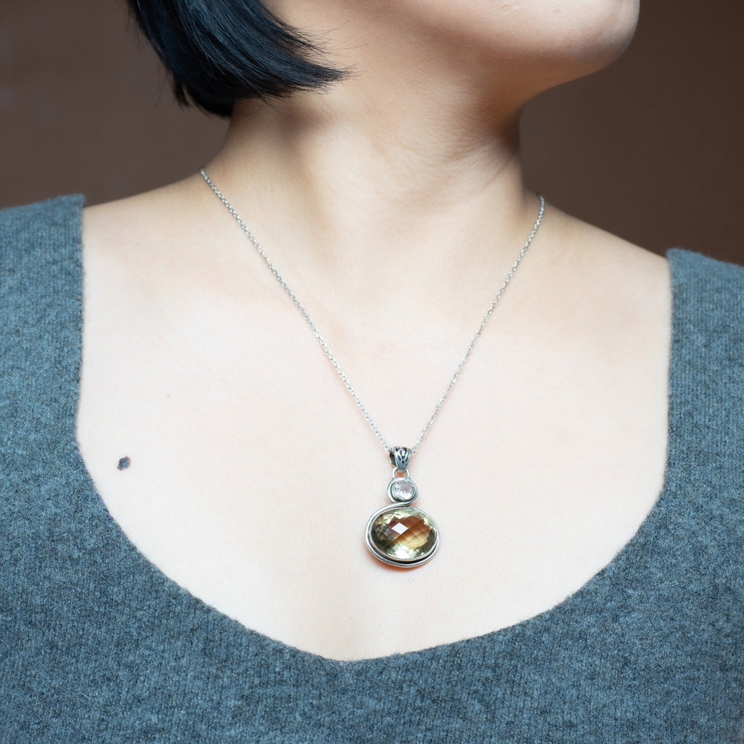 Indian Topaz Necklace in Silver - Maral Kunst Jewelry