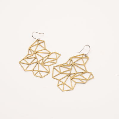 Greek Triangle Geometric Earrings - Maral Kunst Jewelry