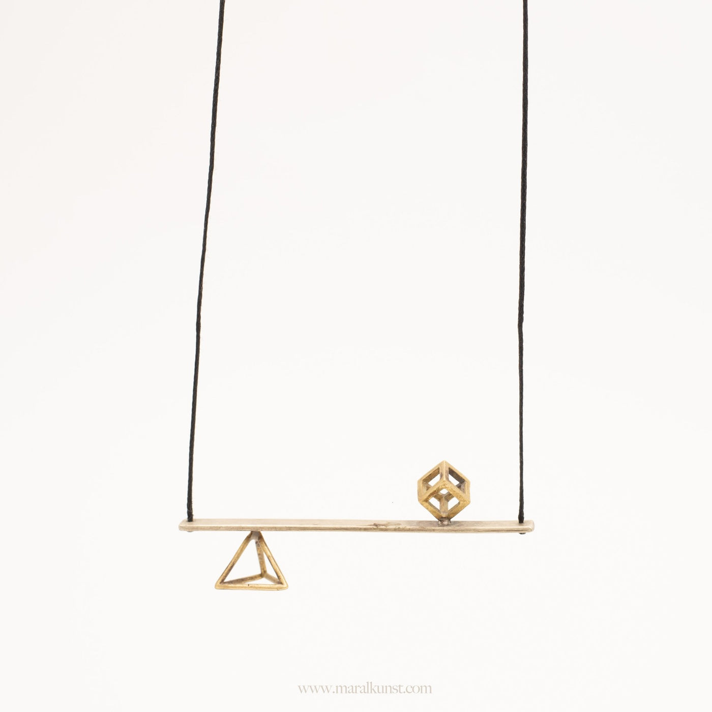 Greek Triangle Square Necklace - Maral Kunst Jewelry