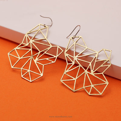 Greek Triangle Geometric Earrings - Maral Kunst Jewelry