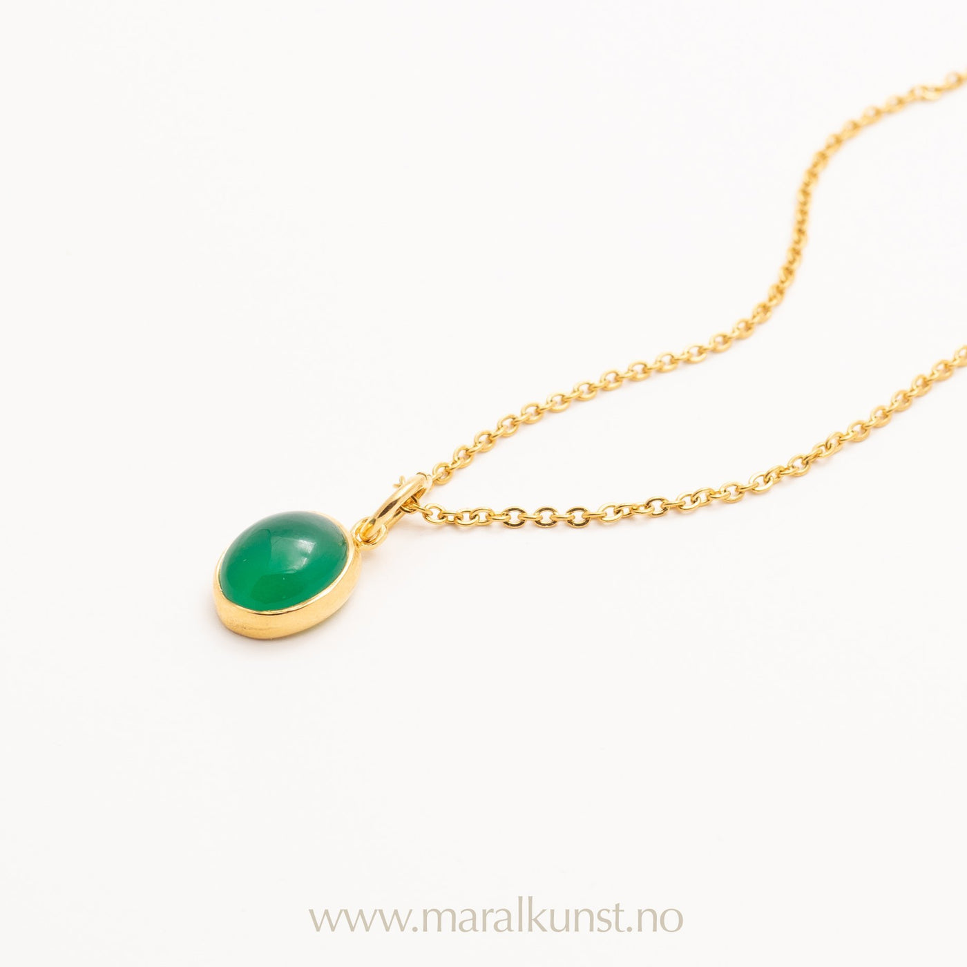 Green Onyx Silver Necklace - Maral Kunst Jewelry