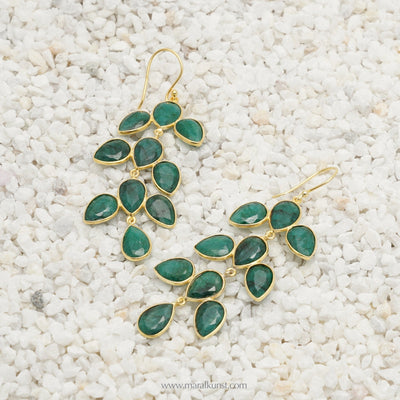Green Sillimanite earrings - Maral Kunst Jewelry