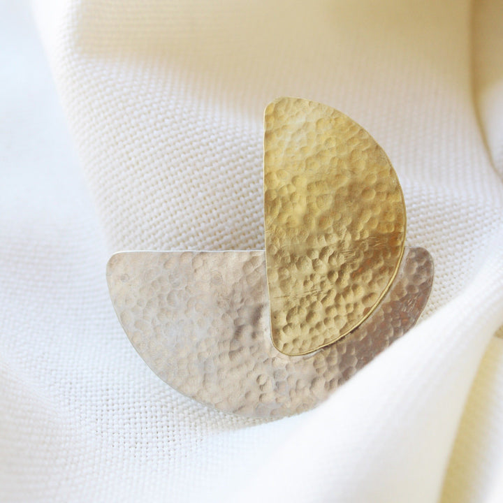 Gulblaged Brass Brooch - Maral Kunst Jewelry