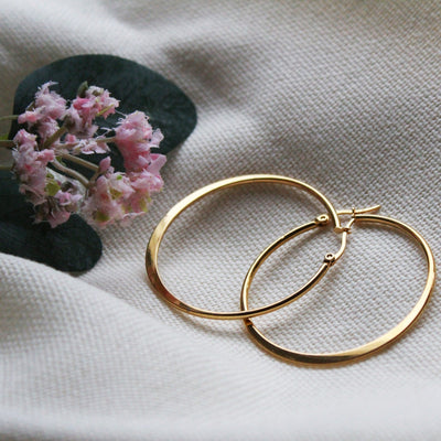 Big Hoop Earrings in Yellow Gold - Maral Kunst Jewelry