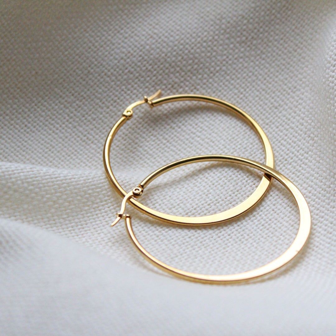 Big Hoop Earrings in Yellow Gold - Maral Kunst Jewelry