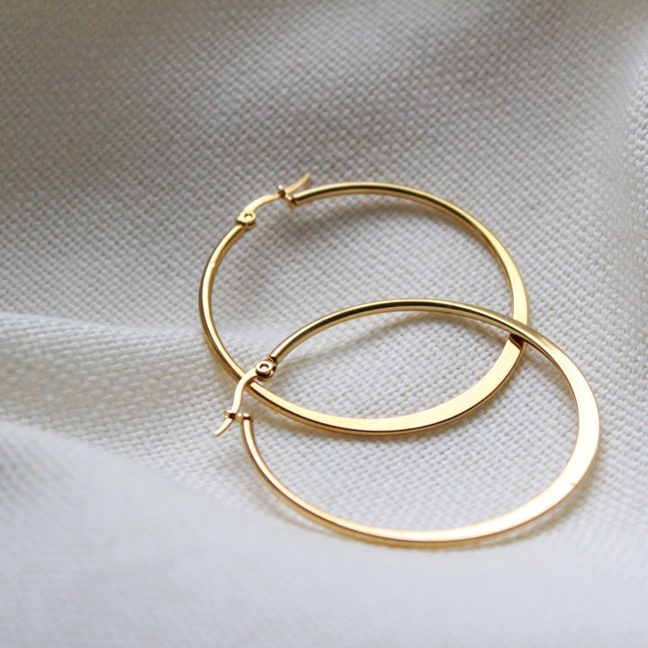 Big Hoop Earrings in Yellow Gold - Maral Kunst Jewelry