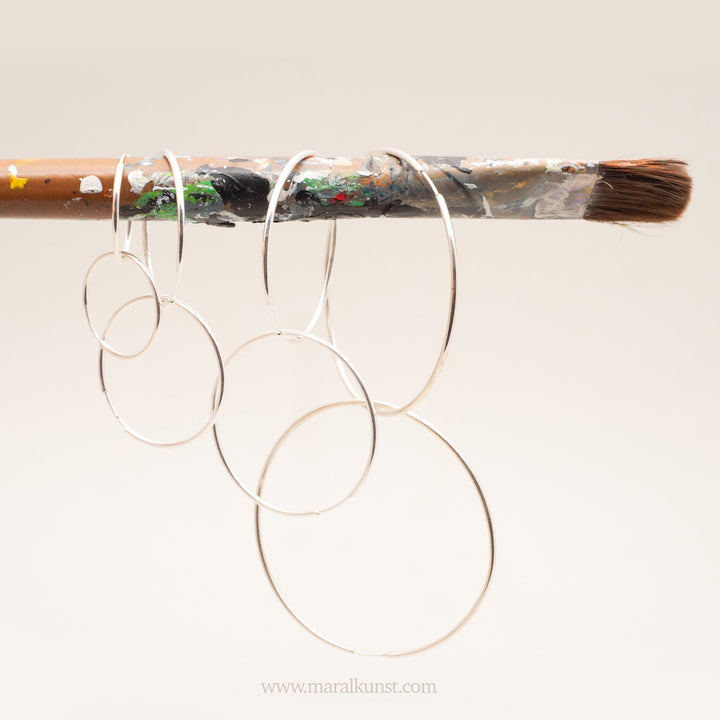 Big Hoop Earrings in Silver - Maral Kunst Jewelry