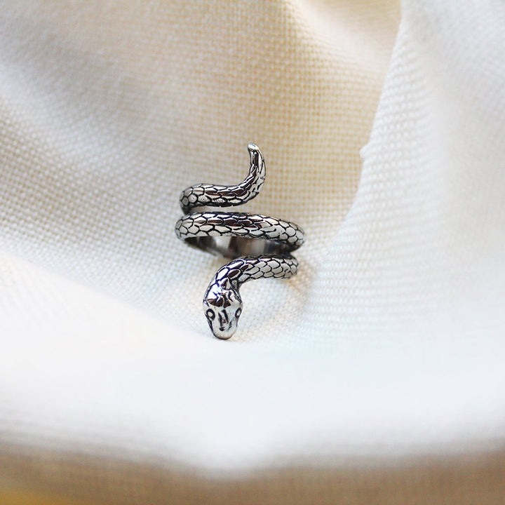 snake Steel Large Ring - Maral Kunst Jewelry