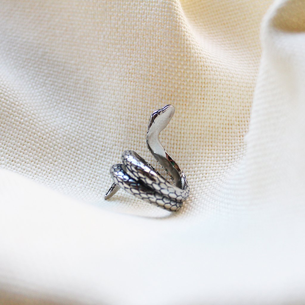 snake Steel Large Ring - Maral Kunst Jewelry