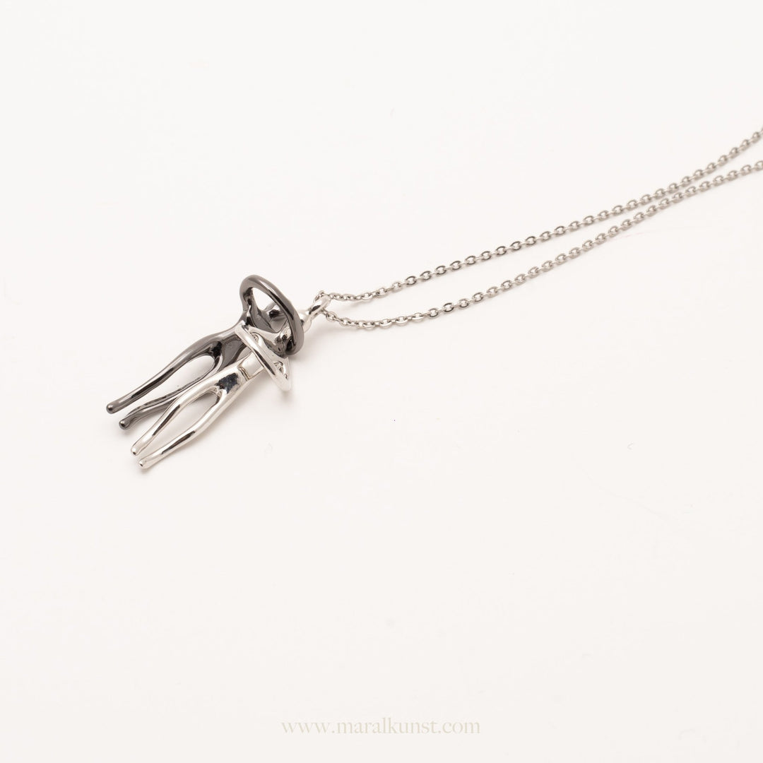 Give Me A Hug Necklace in Silver - Maral Kunst Jewelry